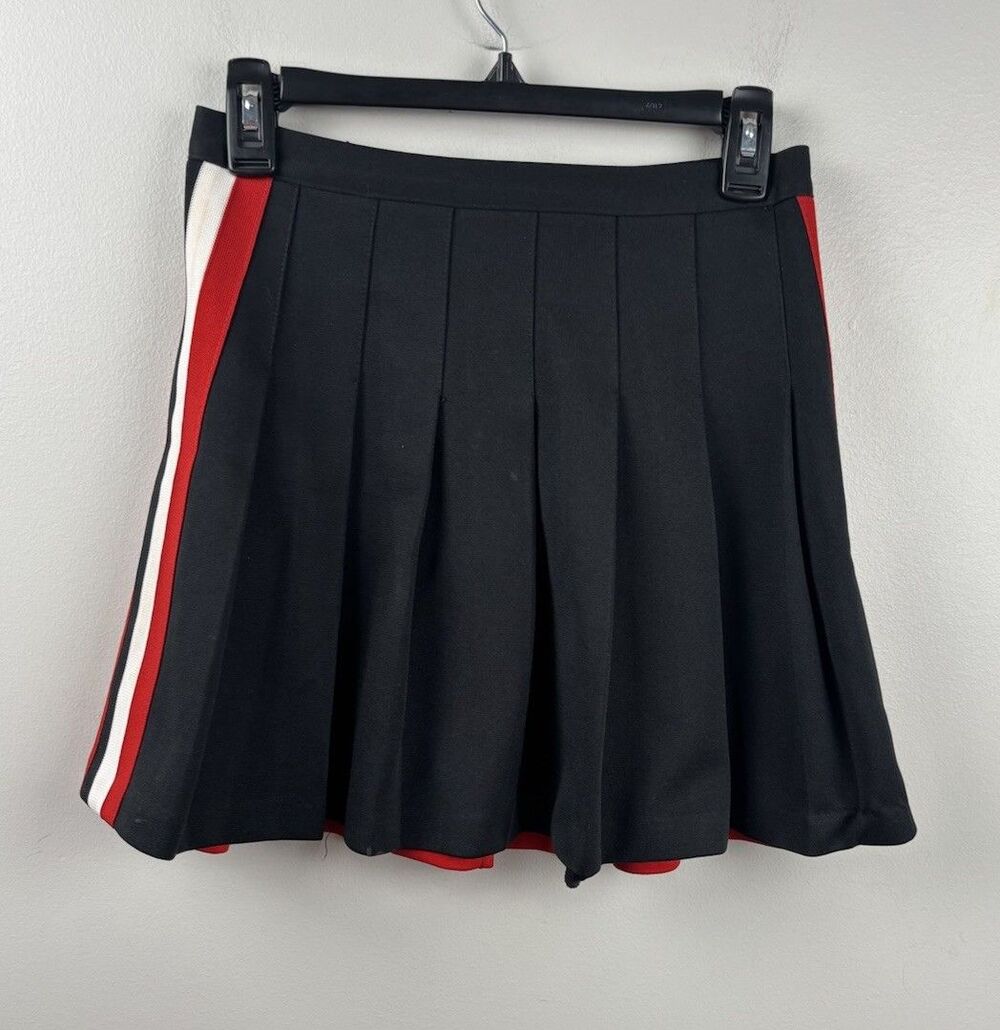 Vtg 80’s VARSITY Red/Black School Cheerleader Uniform Top & Skirt Cheer Costume - Picture 6 of 10